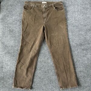 Abercrombie Jeans Womens 34/18R Brown  Ultra‎ High Rise 90s Straight